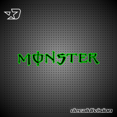 Wordmark of Monster Sticker